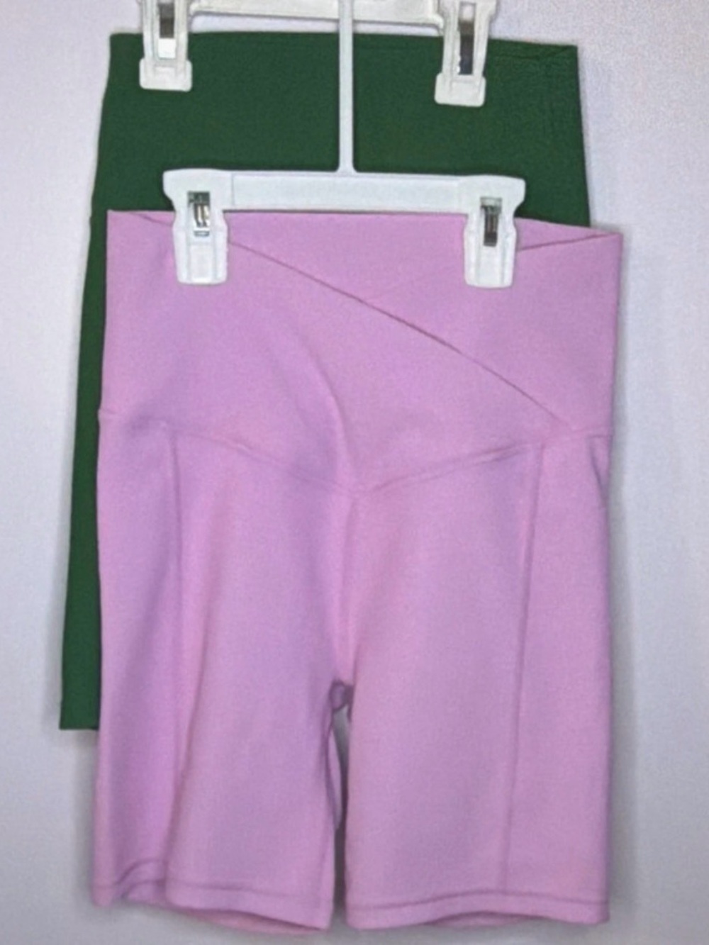 Wilo the Label High-Waist Pink and green Bike Shorts - Women 2 piece bundle
